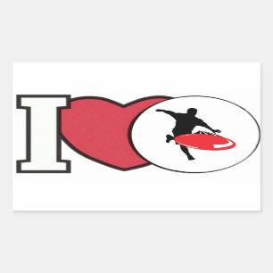 I Love DISK GOLF sticker