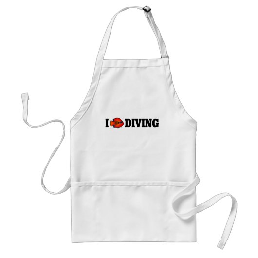 I Love Diving Standaard Schort (Voorkant)