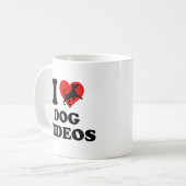 I Love Dog Video Coffee Mok (Voorkant links)