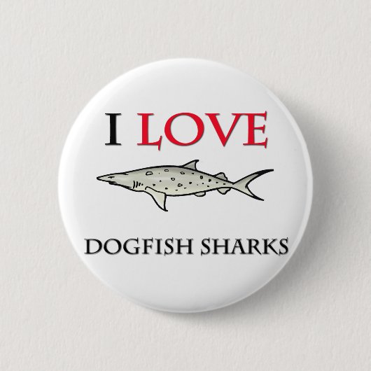 I Love Dogfish Sharks Ronde Button 5,7 Cm (Voorkant)