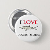 I Love Dogfish Sharks Ronde Button 5,7 Cm (Voorkant /achterkant)