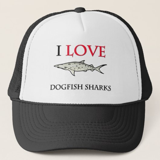 I Love Dogfish Sharks Trucker Pet (Voorkant)
