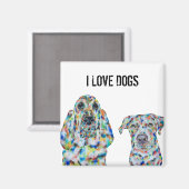 I Love Dogs Art Magnet (Recto/Verso)