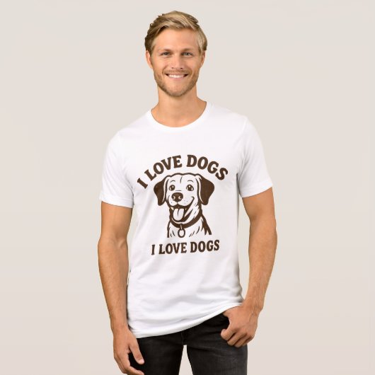 I Love Dogs – Cute & Bold Statement T-Shirt (Voorkant volledig)