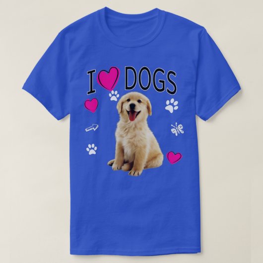 I Love Dogs - Golden Labrador recovery T-shirt (Design voorkant)