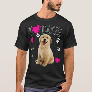 I Love Dogs Golden Labrador retriever t shirt