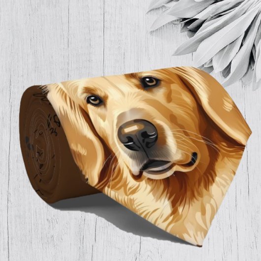 I Love Dogs Golden Retriever Labrador Cravate