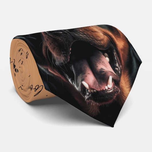 I Love Dogs Rottweiler Cravate (Roulé)