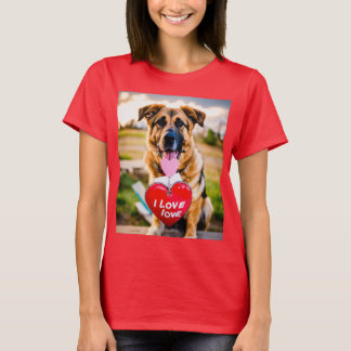 "I Love Dogs Women's T-Shirt Design"
