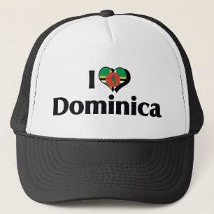 I Love Dominica Flag Trucker Pet