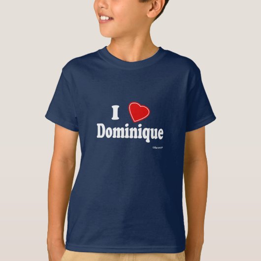 I Love Dominique T-shirt (Voorkant)