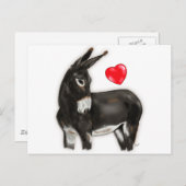 I Love Donkeys Demure Donkey Briefkaart (Voorkant / Achterkant)