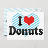 I Love Donuts Briefkaart (Voorkant / Achterkant)