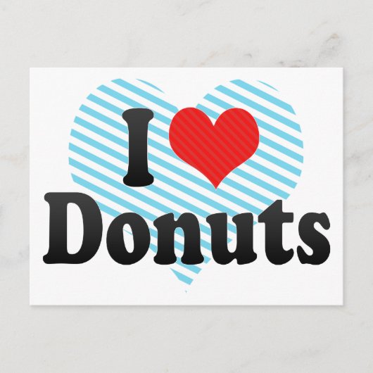 I Love Donuts Briefkaart (Voorkant)