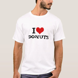 I Love Donuts Mannen Basic T-Shirt