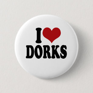 I Love dorks Ronde Button 5,7 Cm