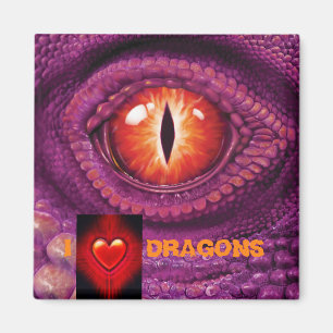 I Love Dragon's Eye magneet groot vierkant