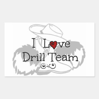 I Love Drill Team Rechthoekige Sticker