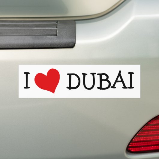 I Love DUBAI Bumpersticker (Op auto)