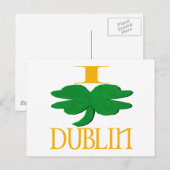 I Love Dublin Briefkaart (Voorkant / Achterkant)