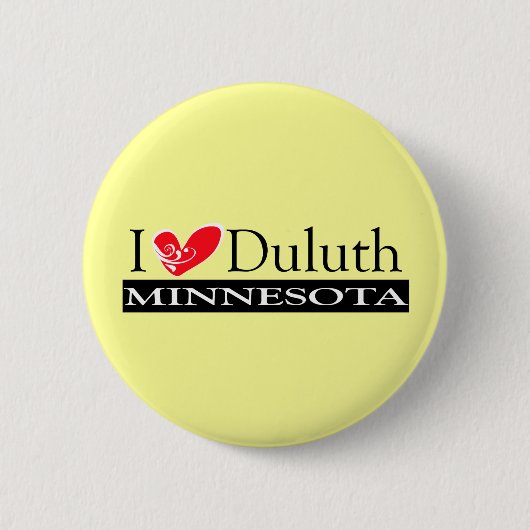 I Love Duluth Minnesota Ronde Button 5,7 Cm (Voorkant)
