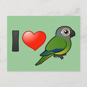 I Love Dusky Conures Briefkaart