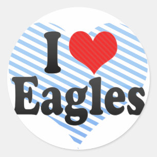 I Love Eagles Ronde Sticker