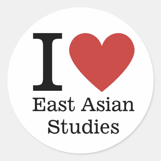 I ❤️ Love East Asian Studies STICKER (Devant)