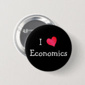 I Love Economics Ronde Button 5,7 Cm (Voorkant /achterkant)