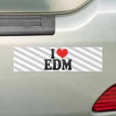 I Love EDM Bumpersticker (Op auto)