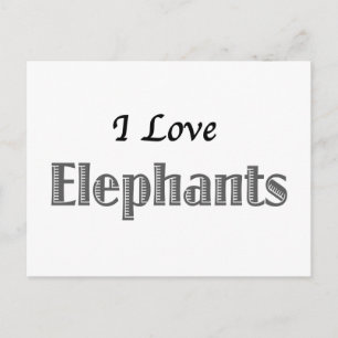 I Love Elephants Briefkaart