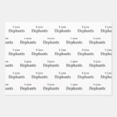 I Love Elephants Inpakpapier Vel (Voorkant 2)