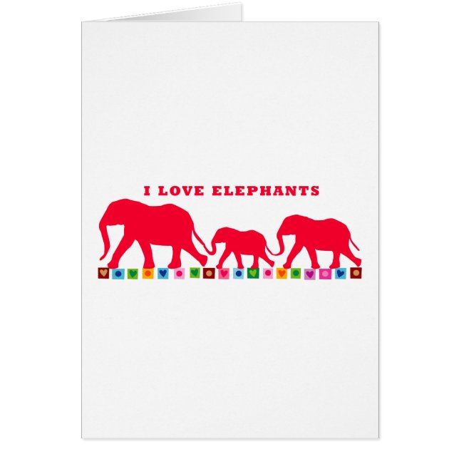 I Love Elephants (Red) (Voorkant)