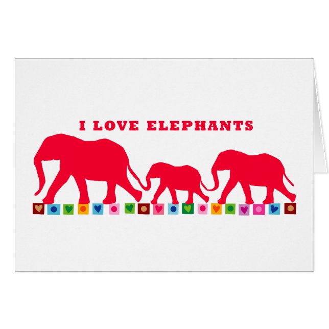 I Love Elephants (Rouge) (Devant horizontal)