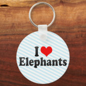 I Love Elephants Sleutelhanger (Voorkant)