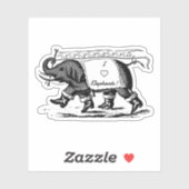 I Love Elephants Sticker (Vel)