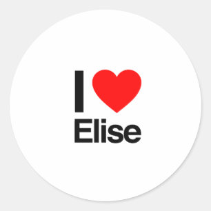 i love elise ronde sticker