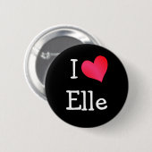 I Love Elle Ronde Button 5,7 Cm (Voorkant /achterkant)