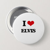 I Love Elvis Ronde Button 7,6 Cm (Voorkant /achterkant)