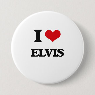 I Love Elvis Ronde Button 7,6 Cm