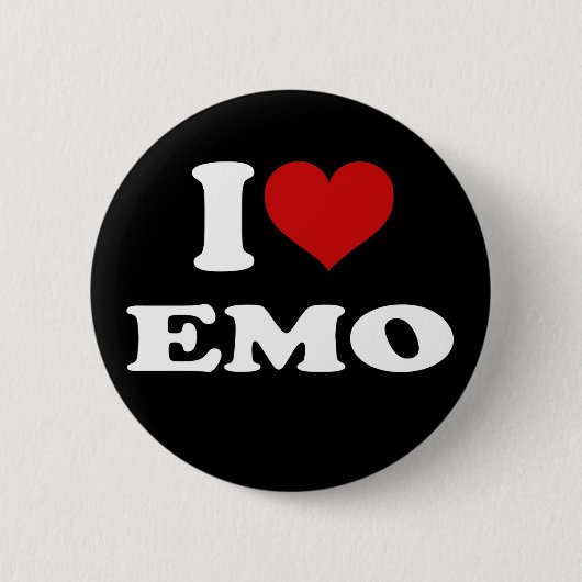 I Love Emo Ronde Button 5,7 Cm (Voorkant)