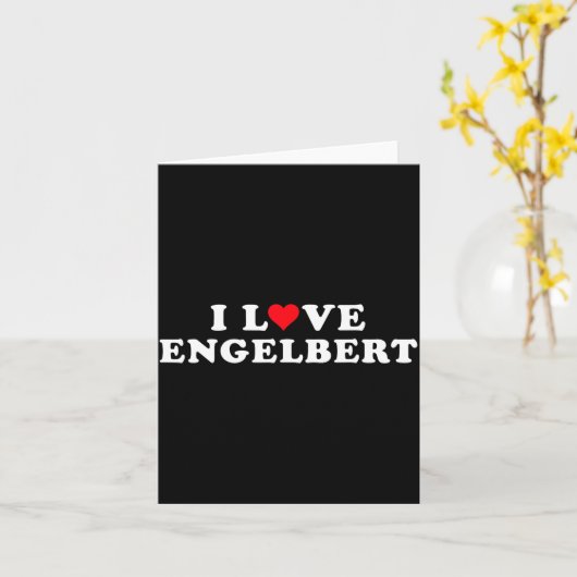 I Love Engelbert Girlfriend &amp; Boyfriend Engelb Kaart (Gele Bloem)
