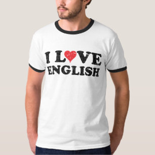 I Love English Ringer T-Shirt