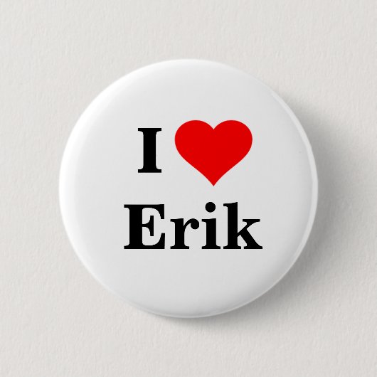 I Love Erik Button (Voorkant)