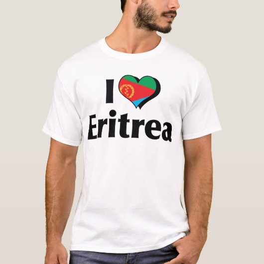 I Love Eritrea Flag T-shirt (Voorkant)