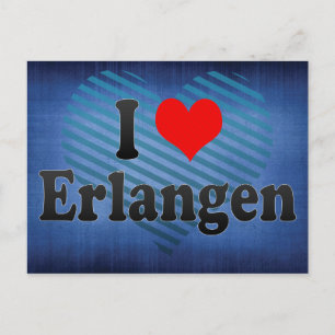 I Love Erlangen, Germany Briefkaart