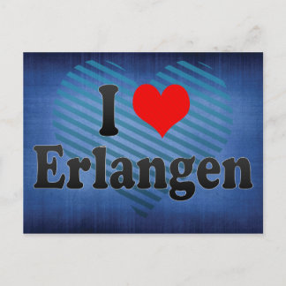 I Love Erlangen, Germany Briefkaart