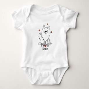 I Love Eskies (I Love American Eskimo Dogs) - Cute Romper