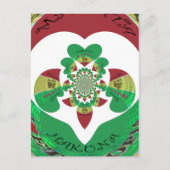 I Love Ethiopia Kaleidoscope - Oprechte Rasta-kuns Briefkaart (Voorkant)