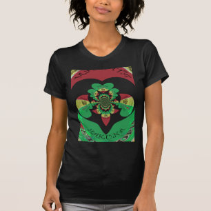I Love Ethiopia Kaleidoscope - Oprechte Rasta-kuns T-shirt